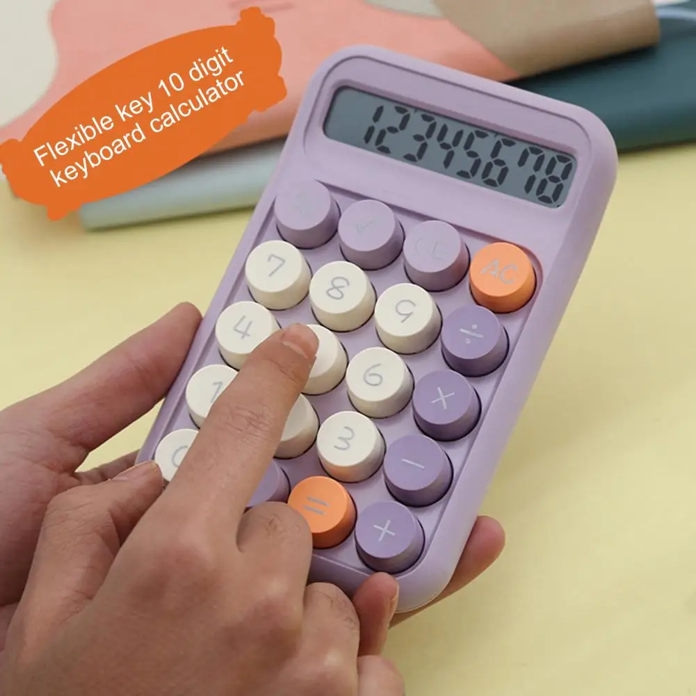 Durable Calculator Calculator with Big Buttons Anti-slip Pad Design Lcd Display Accurate Calculation Mechanical for School