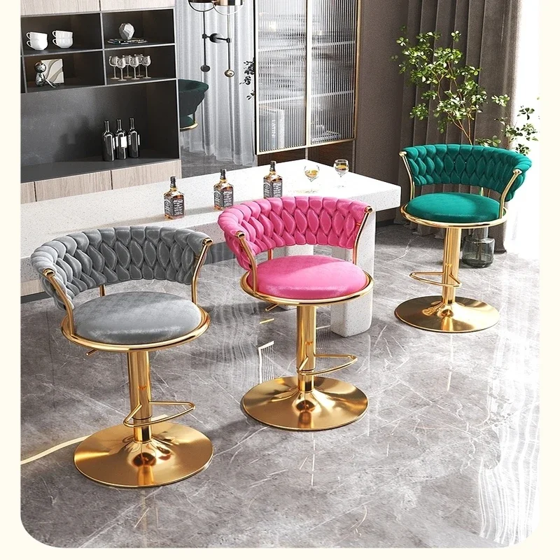 Minimalistic Lounge Bar Stool, Stylish High-Quality Swivel Nordic Chair, Comfortable Adjustable Furniture Sleek Bar Seat