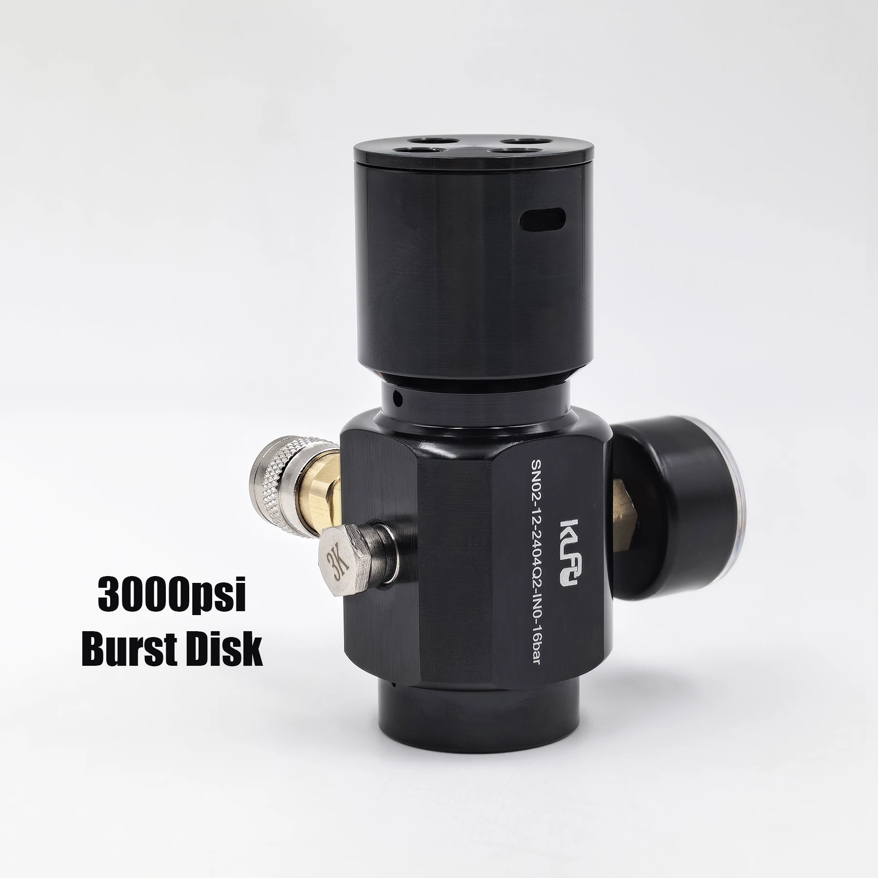 HPA Regulator CO2 mikro portabel udara, Regulator tekanan rendah 0-150psi aksesori adaptor standar Amerika untuk alat pneumatik