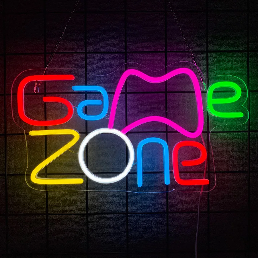 Game Zone Led Neon Sign, Game Neon Sign Decor In Young Boys' Rooms, Clubs And Man Caves-Young Boys, The Best Gift For Gamers. view 4