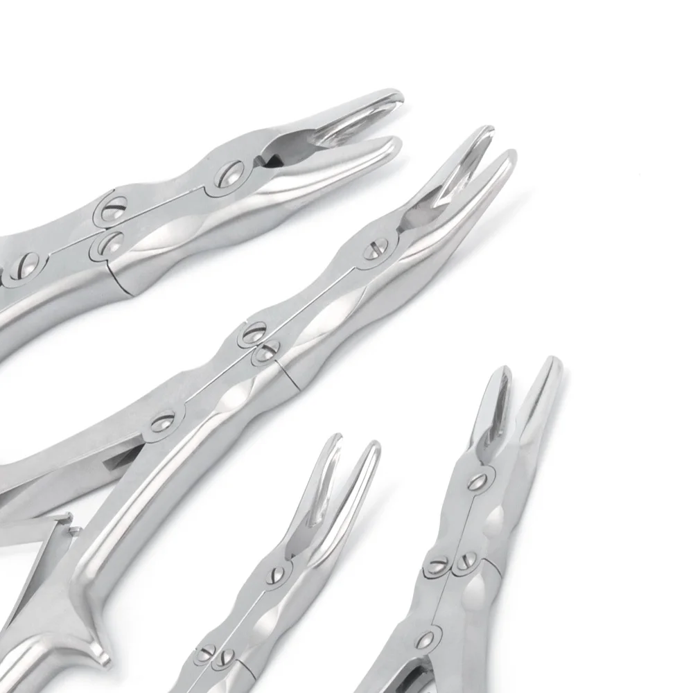 1pcs Double Action Bone Rongeurs Plier High Quality 24cm/18cm For Dental/Pets/Orthopedic Instrument Straight Curved Jaws Forceps