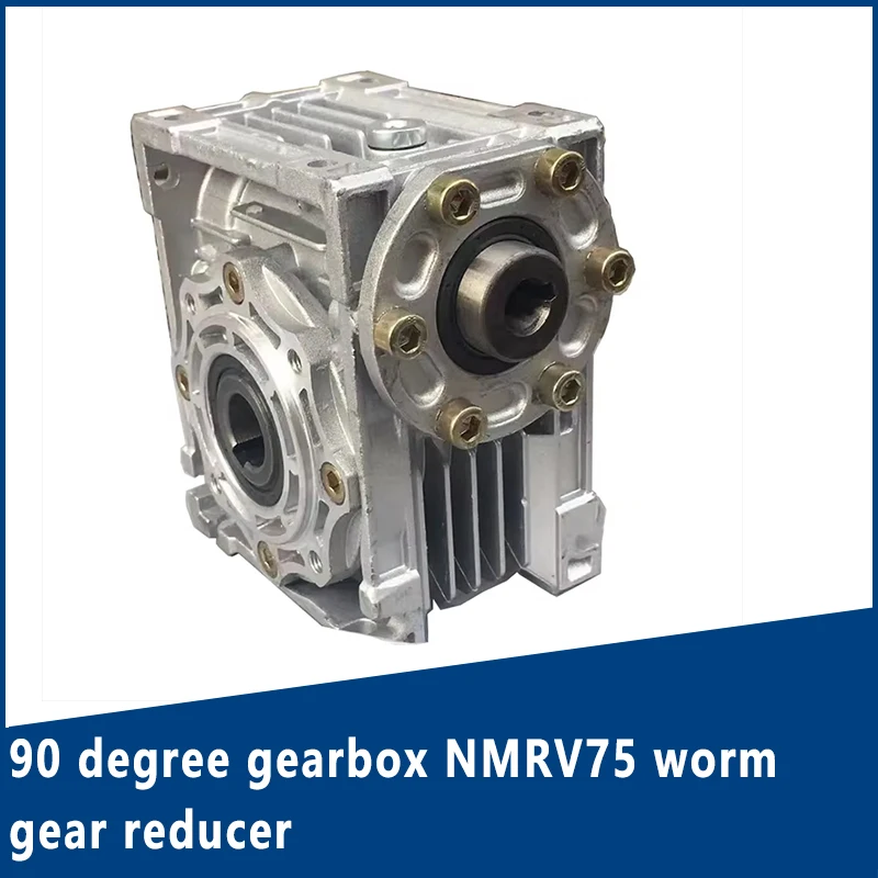 

90 degree gearbox NMRV75 worm gear reducer with oil seal Input hole diameter 19mm 24mm 28mm Output hole diameter 28mm