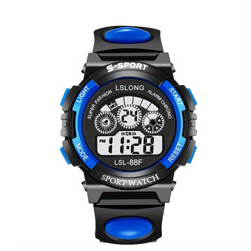 Glow in Dark Kids Watch Multi Colors Electronic Digital Watch with Alarm Clock for Children Non Waterproof