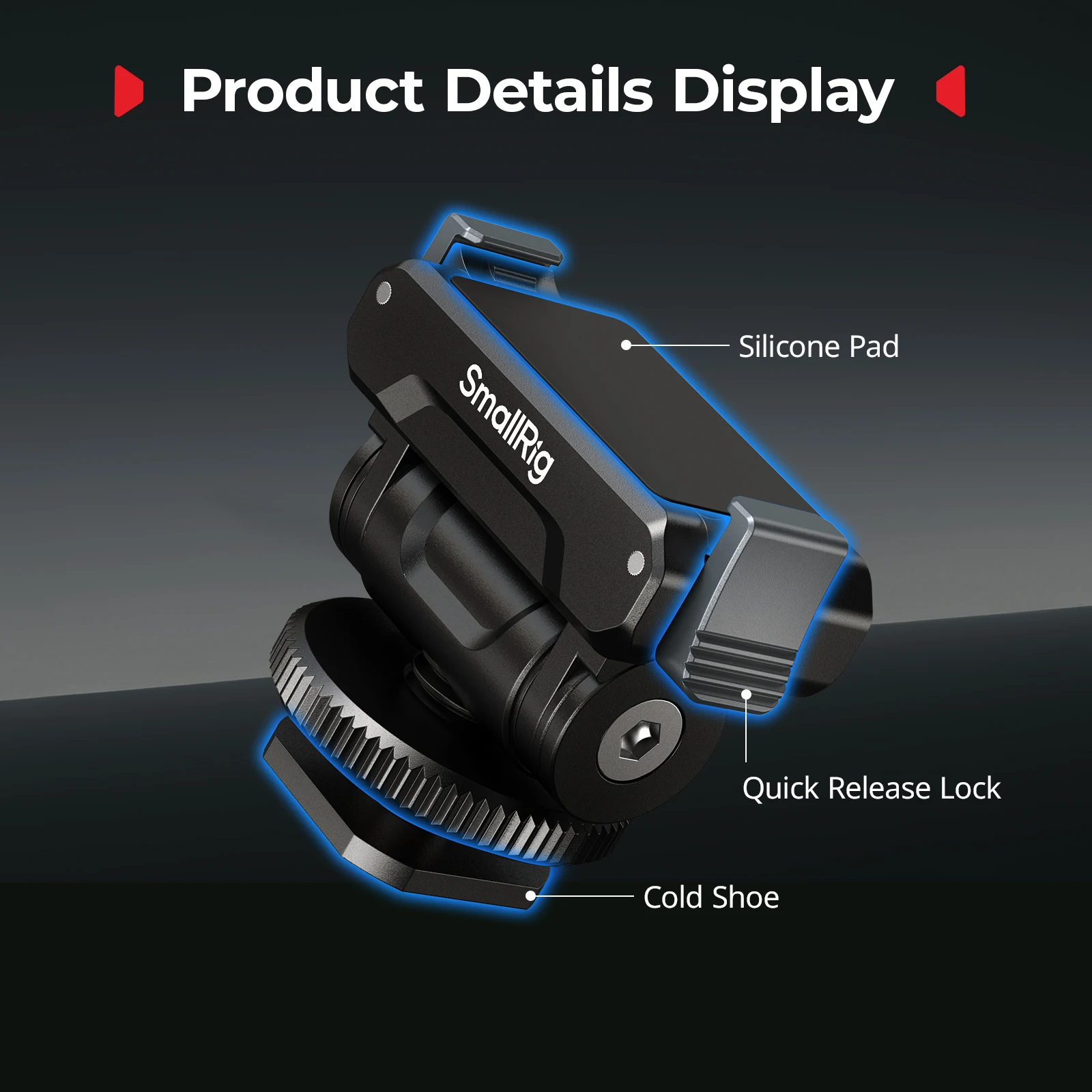 SmallRig Action Camera 5 Pro Quick Release Support, adapter mocujący do DJI Osmo Action 5 Pro / 4 / 3 -5436 — zdjęcie produktu 4