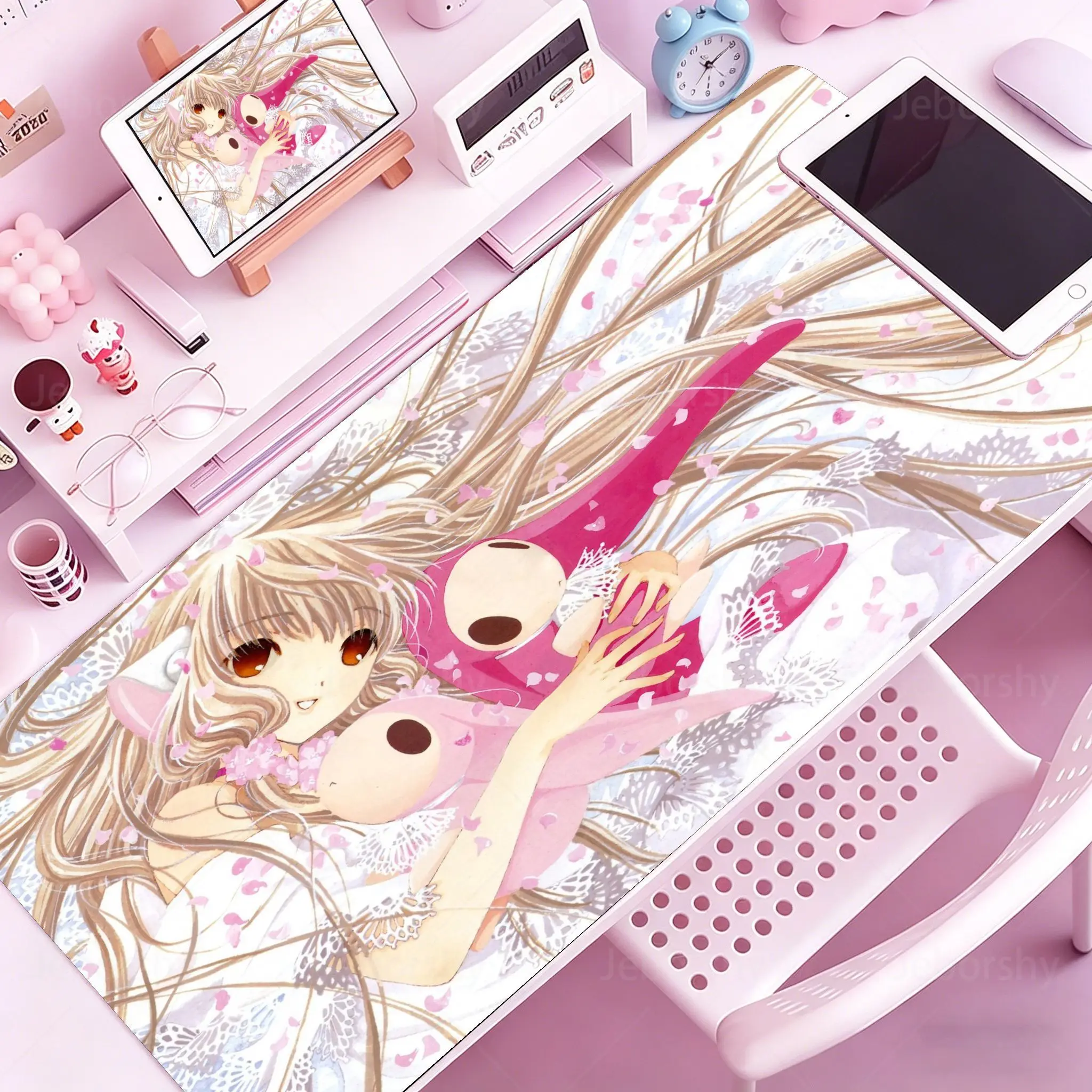 Anime C-Chobits Cute Chii Mouse Pad Non-slip Rubber Gamer Balance Computer Mat Decoracion Deskmat Laptop Office Large
