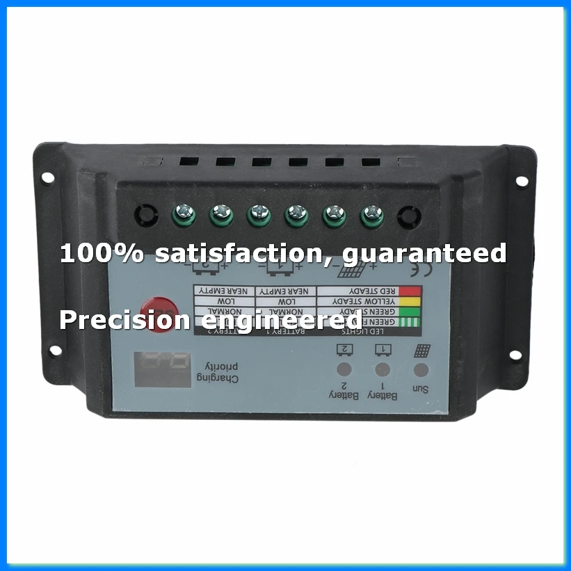 20A Dual Battery Solar Charge Controller Regulator, Suitable for 12V or 24V Battery Solar Controller-ABVK