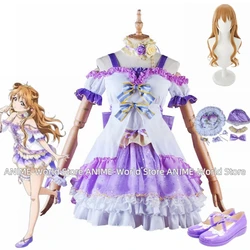 Anime Love Live! Nijigasaki High School Idol Club Konoe Kanata Dress Uniform Halloween Cosplay Costume Custom Made Shoes Wig