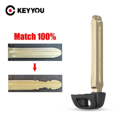 KEYYOU With Cutting Service Car Key Blade For Toyota Camry Corolla Highlander Prius Emergency Smart Remote Key Fob Blank Insert