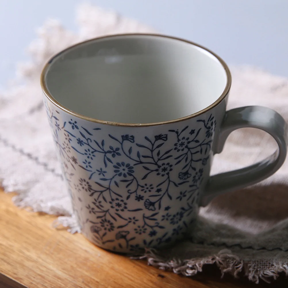 

1 шт., 350 мл, керамическая чашка, винтажный дизайн овсянки, низкое водопоглощение, тонкое мастерство, длинный чай, молоко