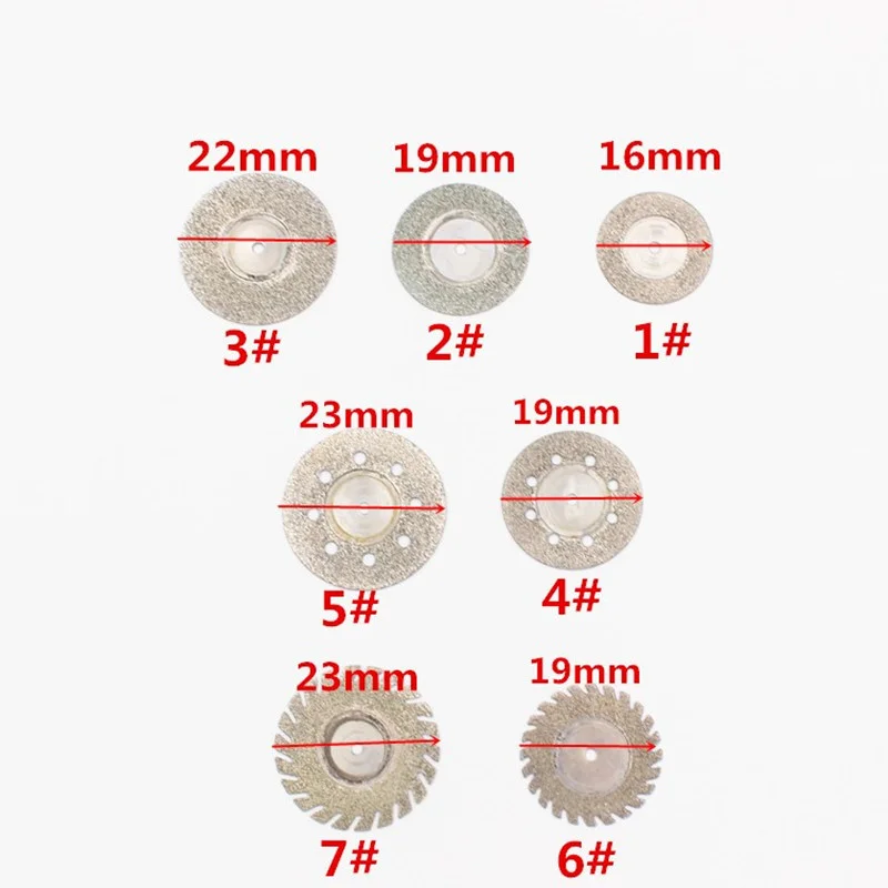 Dental Ultra-thin 0.15mm Double Sided Diamond Cutting Disc for separating polishing ceramic crown plaster or jade with mandrels