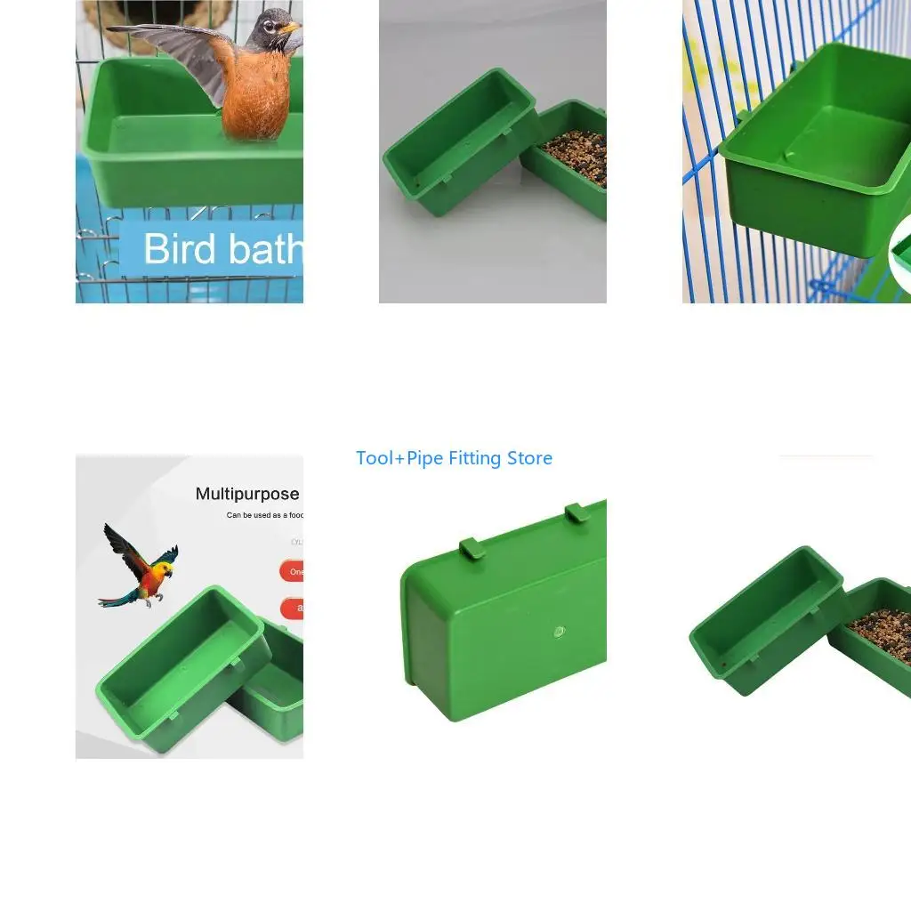 F92B Bird Feeder Cup for Cage Hanging Plastic Water Trays for Parakeet for Pigeon Poultry Feeding Bird Bath for Small Pa