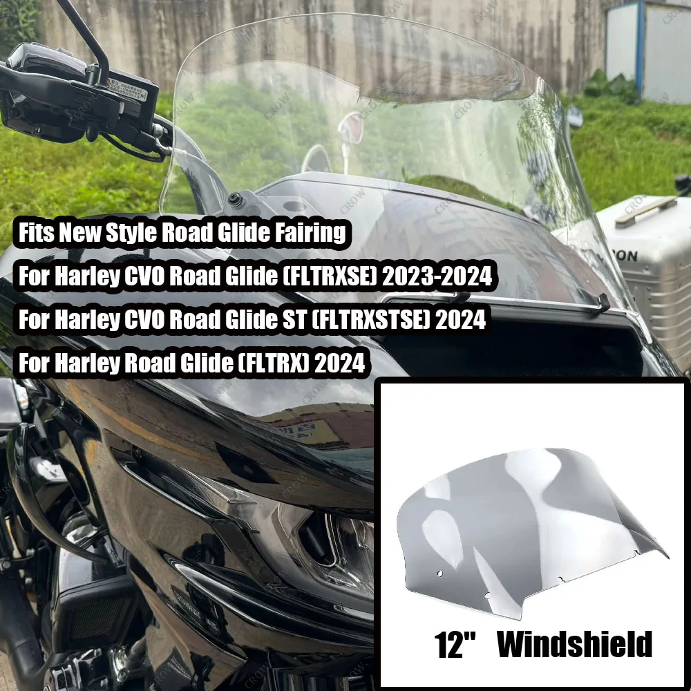 

Для Harley CVO Road Glide FLTRXSE 2023 2024 мотоцикл новый стиль 12 дюймов спортивный расклешенный ветровое стекло дефлектор лобового стекла
