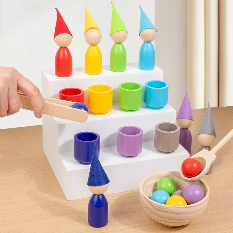 Nieuwe Puzzel Oog Hand Coördinatie Training Speelgoed Hoed Kleur Bal Sorteren Muntautomaat Speelgoed Leren Onderwijs XL