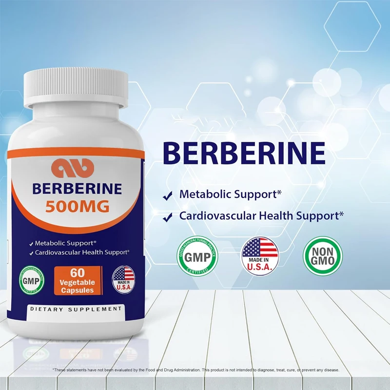 Vitamin Berberine supplement 500mg -60 capsules vegetable - gluten free, non GMO