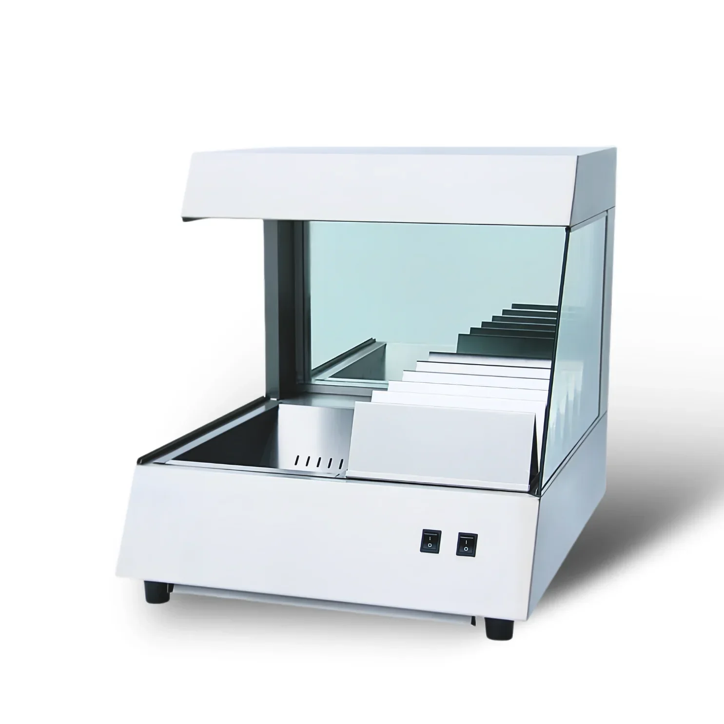 

Compact Electric French Fries Warmer Station, Stainless Steel Mini Chips Display Warmer for Food & Beverage Shops