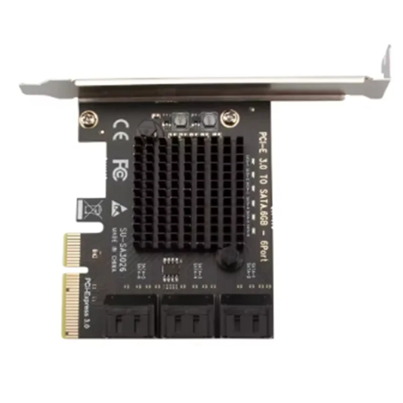 

Stylish-PCI-E 6 Ports SATA Card PCI-E 4X Cards PCI Express To SATA 3.0 6 Ports SATA III 6Gbps PCIE X4 Expansion Adapter Board