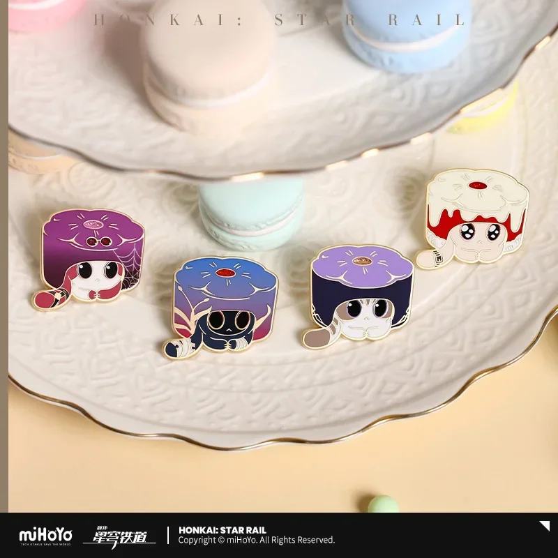 Game Honkai: Star Rail Official Ruan Mei's Creature Dan Heng Cosplay Metal Badge Pin Brooch Anime Accessories 3.5CM