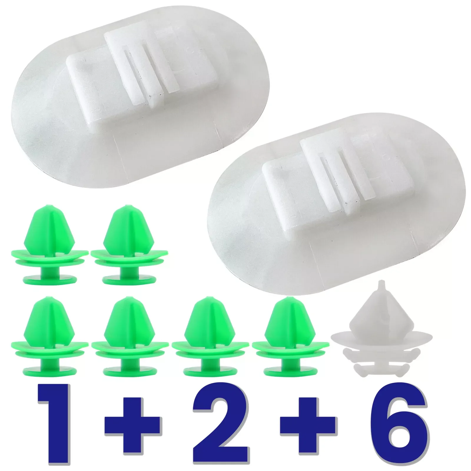 9PCS For Citroen Ds3 Side Skirt Fixing Clips Trim Panel Retainers Bottom Moulding Exterior Plastic Fasteners Cover 1610186180