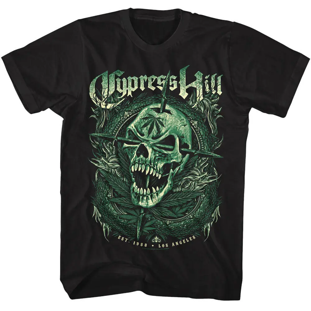 Cypress Hill Skull Est 1988 Los Angeles Men's T Shirt Hip Hop Rap Music Merch