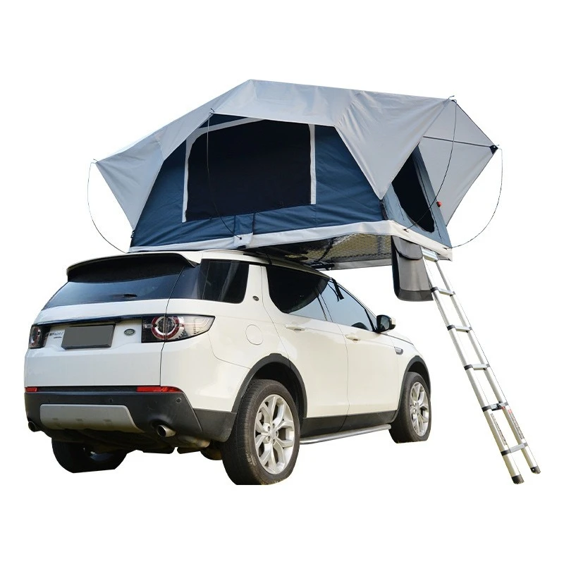 Self-driving car tent outdoor camping black mountaineering camping windproof waterproof portable inflatable roof off-road