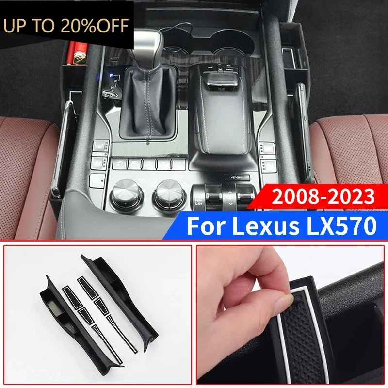 

For Lexus LX570 LX 570 2008-2022 2021 Upgrade Interior Decoration Accessories Seat Gap Storage Box Central Control Cup Storage