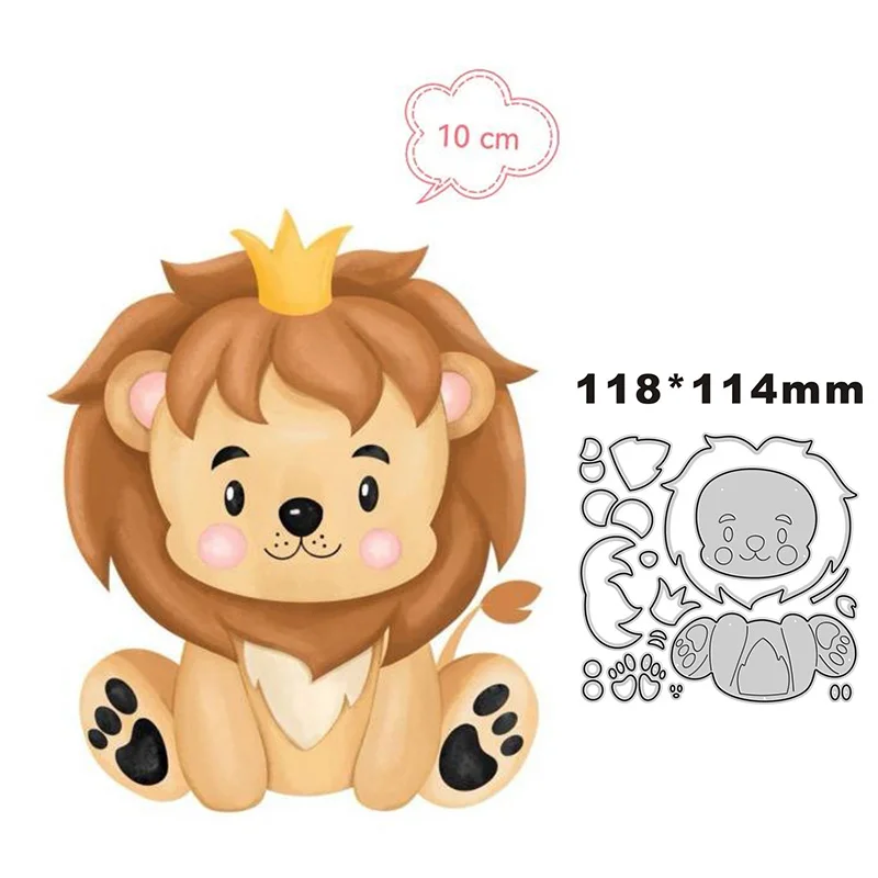 2023 New Jungle Animals Tiger Panda Metal Cutting Dies for Scrapbooking Paper Craft and Card Making Embossing Decor No Stamps