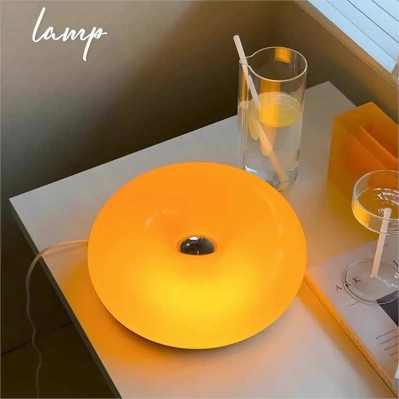 

Donut Netflix Table Lamps Antique Style Wanburi Lamps Bedroom Glass Decorative Ambient Lamps Bauhaus Bedside Lamps