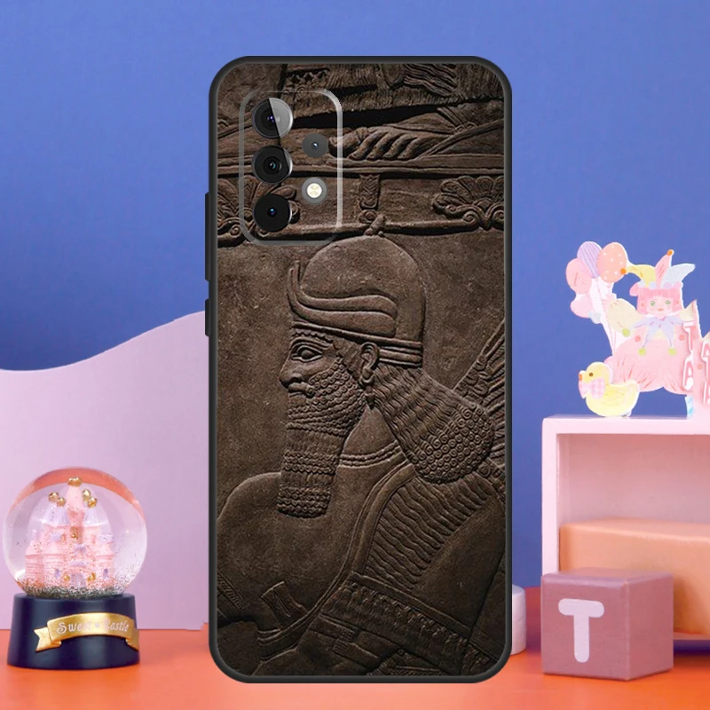 Assyrian Lamassu Winged Bull Funda For Samsung Galaxy A13 A23 A33 A53 A52 A32 A22 A12 A51 A71 A15 A25 A14 A34 A54 Case