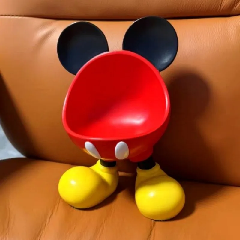 Caja de almacenamiento de llaves de entrada de dibujos animados de Mickey de animación de Disney, adornos multifuncionales, almacenamiento para el hogar, regalos creativos de decoración del hogar