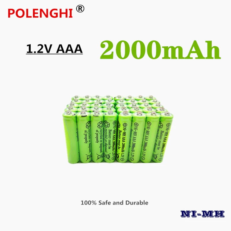 

4-40PCS 1.2V NI-MH 2000mAh AAA Rechargeable Battery For Electric Toothbrush Flashlight Mouse Clock Toy Keyboard Watch 3A Battery