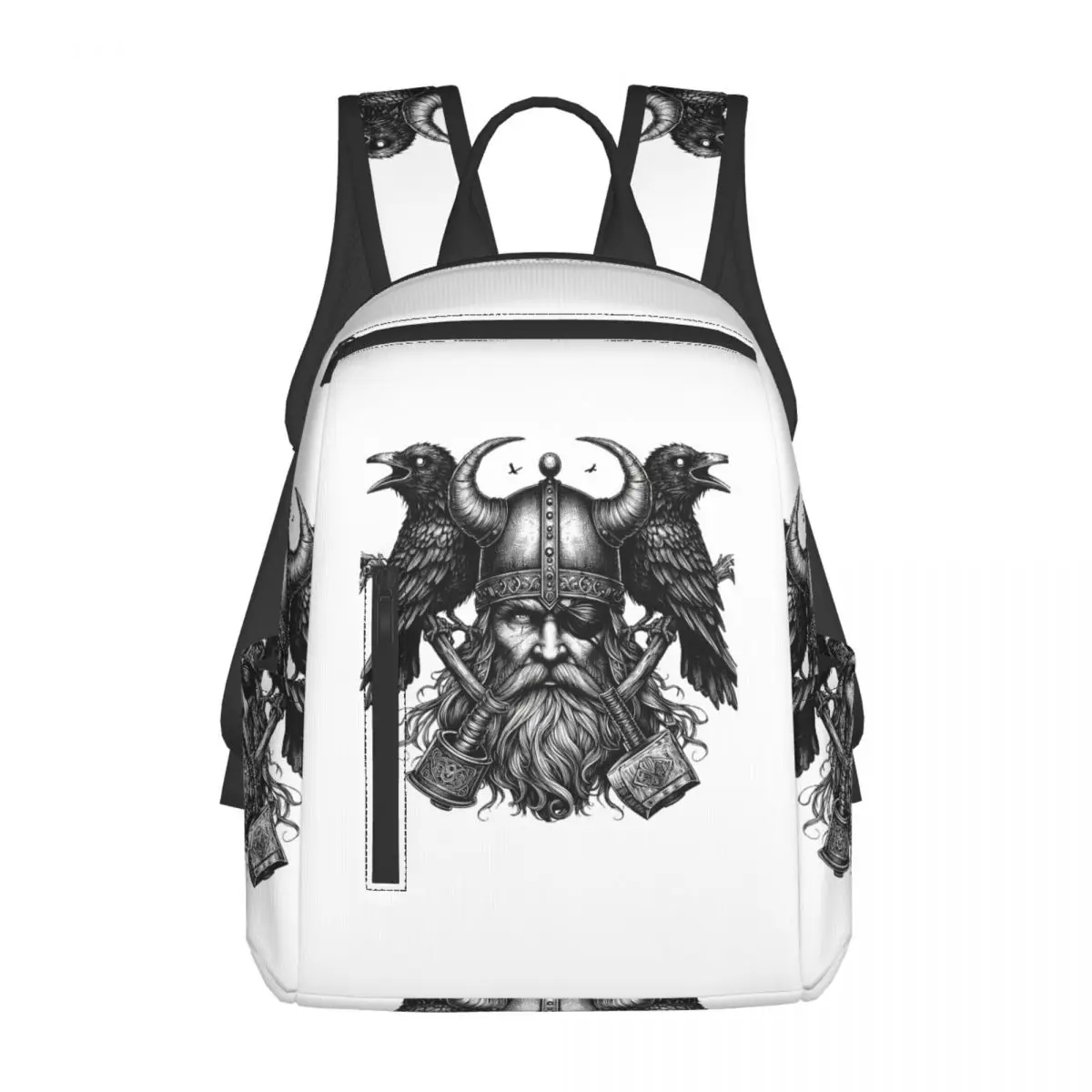 

Odin Vikings Viking Legend Norse Mythology Rune Backpack Daypack Large Capacity BookBag School Bag Shoulder Bags for Men Women