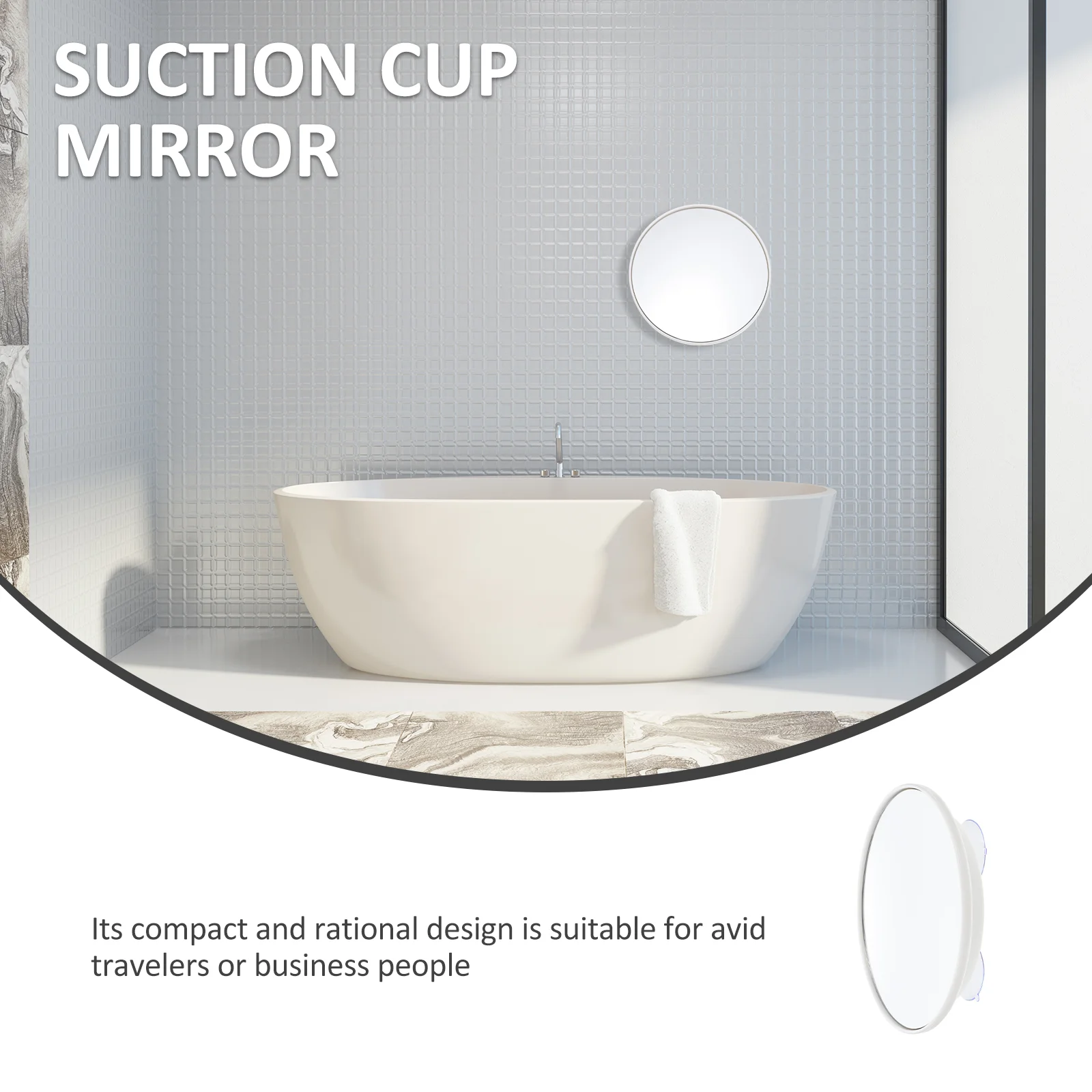 Suction Cup Vanity Mirror Makeup with Cups Cosmetics 10X Magnifying Bathroom Hair Accessories