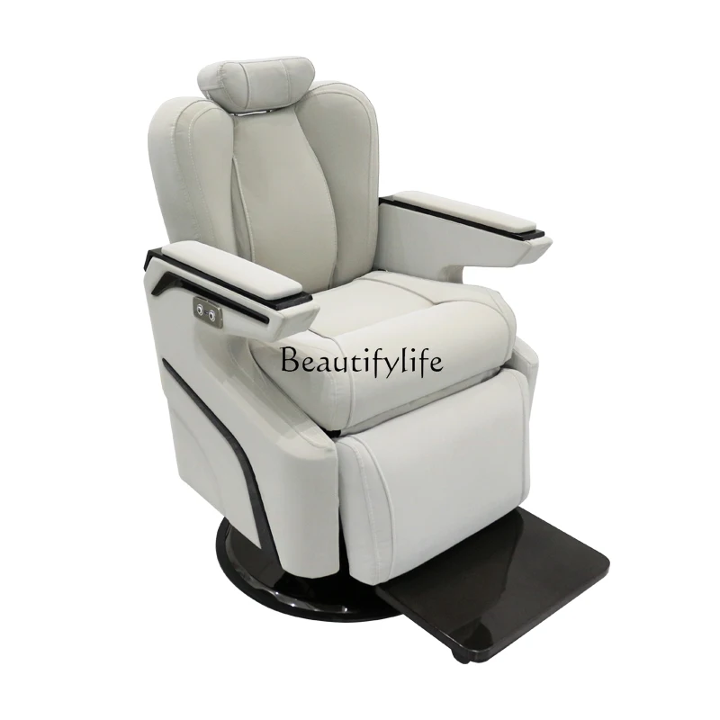 New Hair Care Center Electric Chair for Hair Salon Adjustable and down Shaving Hair Cutting Chair