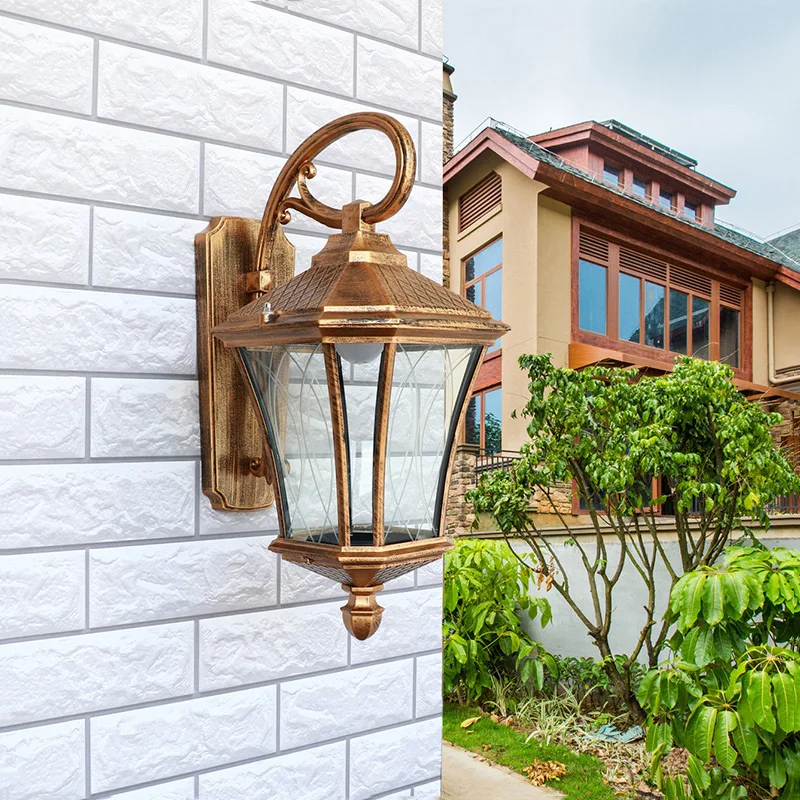 Outdoor Wall Lamp Simple European Waterproof Moisture-Proof Aluminum Lamps Courtyard Mall Gate Balcony Corridor Wall Light