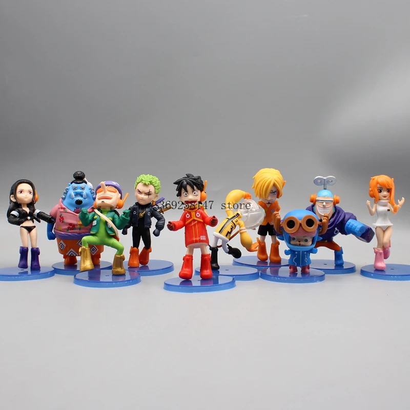 10pcs One Piece Egghead Nico Figure GK Luffy Sanji Nami Usopp Zoro Jinbe Action Figures PVC Model Collection Toys Birthday Gifts