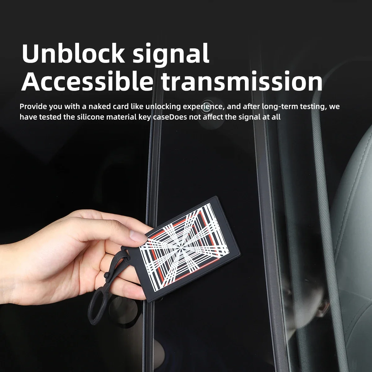 Silicone Key Card Holder For Tesla Model 3 Y X S Car Key Card Protector Cover Accessories PLAID Light Speed Label Cybertruck