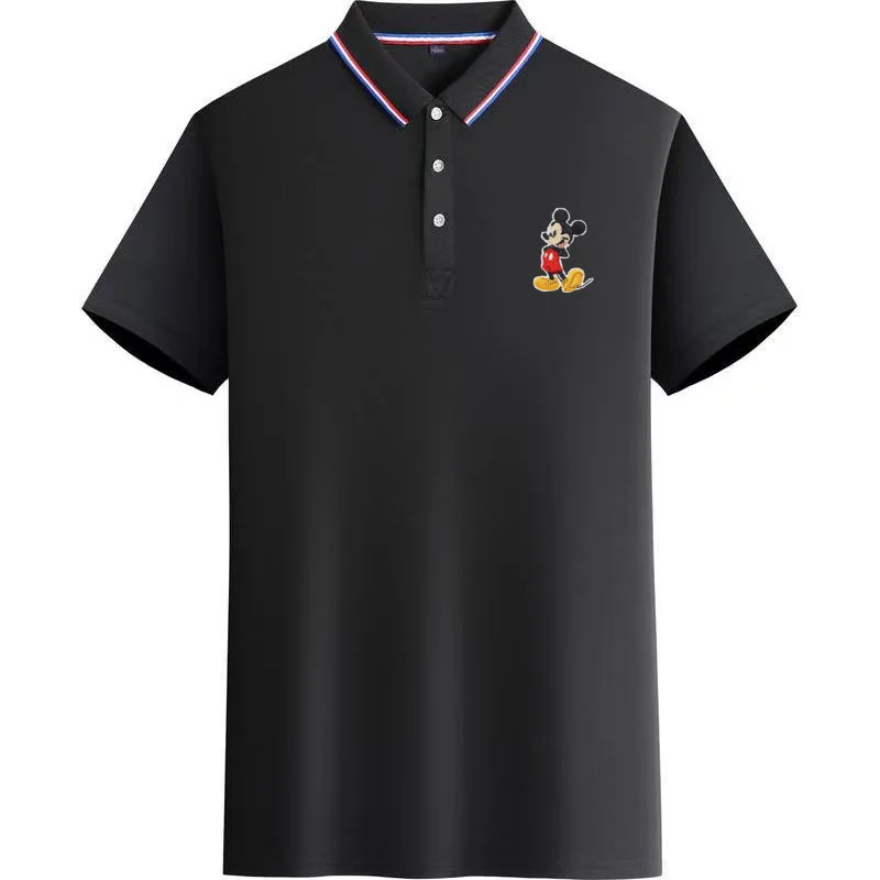 

2025 Fashion Europe and America Hot Selling Couple Same Embroidered Men's Fashion T-shirt Men's Disney Mickey T-shirt