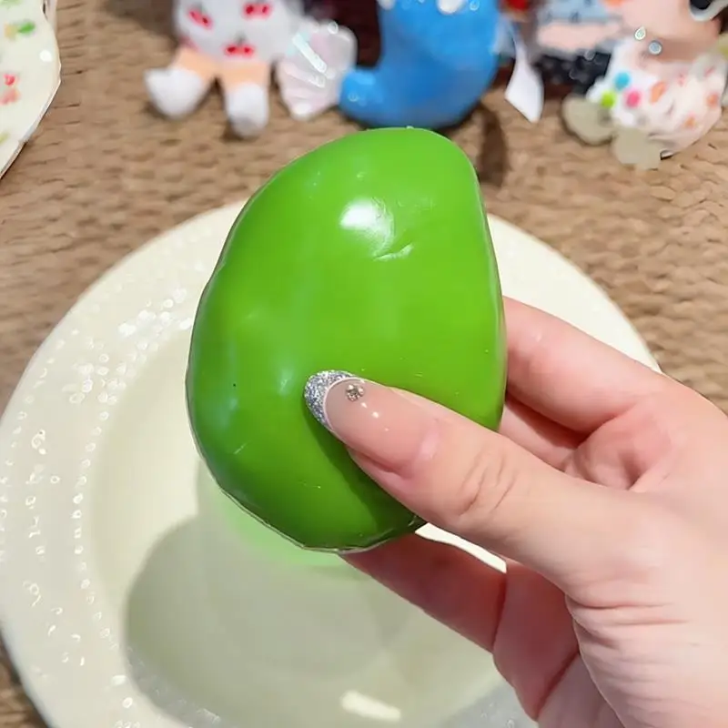 Temperature-Sensitive Mango Handmade Play Dough Stress Relief Toy, Crispy and Bouncy, Simulated Fruit with Slow Rebound