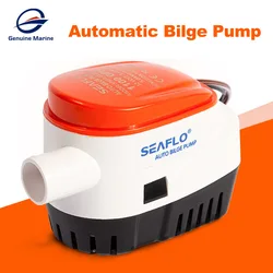 Seaflo-bomba de sentina automática para barco, bomba de agua eléctrica sumergible de 12V CC, 1100GPH, pequeña bomba de escape de agua con interruptor de flotador