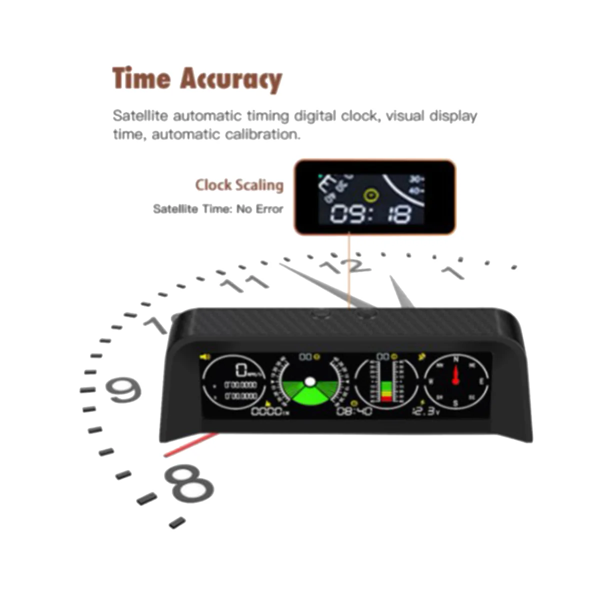 X90 Car Electronic Digital GPS Speedometer Head-Up Display Tilt Meter Altimeter Compass Car Level Incline Balancer