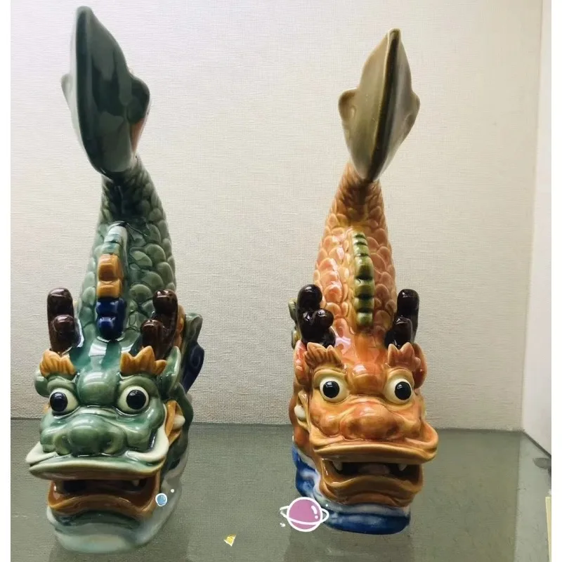 Exclusive Ao fish head gift boutique ornaments, Lingnan merchandise travel hand letter feng shui ornaments, simulated Ao fish