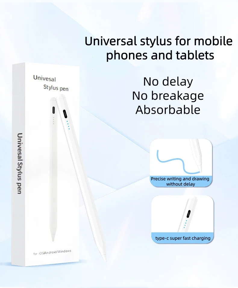 Capacitive touch pen handwriting pen suitable for iPad iphone OPPO Samsung tablet computer mobile phone Prevent accidental touch