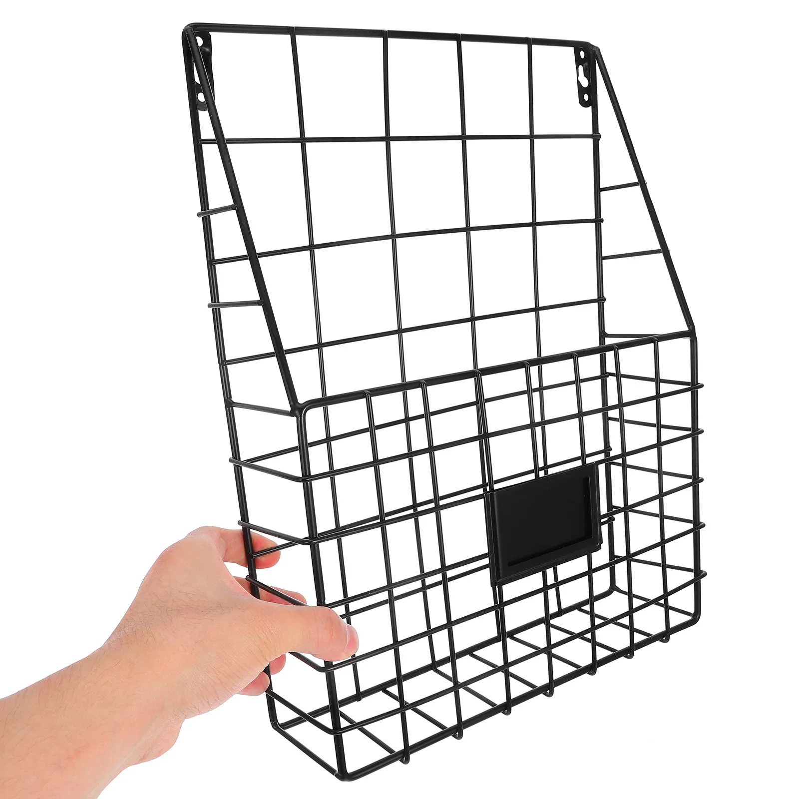 wall-hanging-magazine-rack-heavy-duty-iron-file-organizer-for-books-records-documents-kitchen-bathroom-desk-clutter-free
