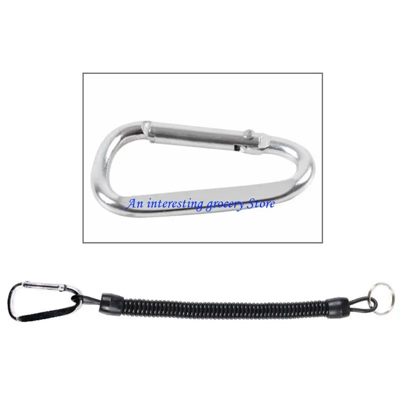 652D Set of 2,Anti-lost Spring Coil Lanyard Rope Spearfishing Parts
