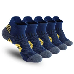 3 Pairs Professional MEN'S Sports Socks Outdoor Running Fitness Climbing Thick Quick Drying Towel Short Socks for Man 39-45