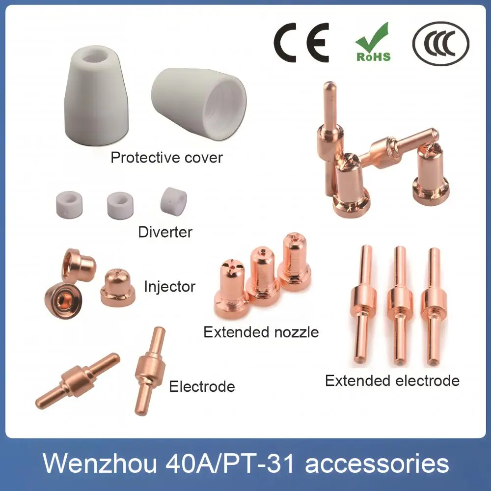 Material de soldadura de corte por Plasma de derivación, boquilla de electrodo de cortador de Plasma portátil, cubierta protectora, punta de