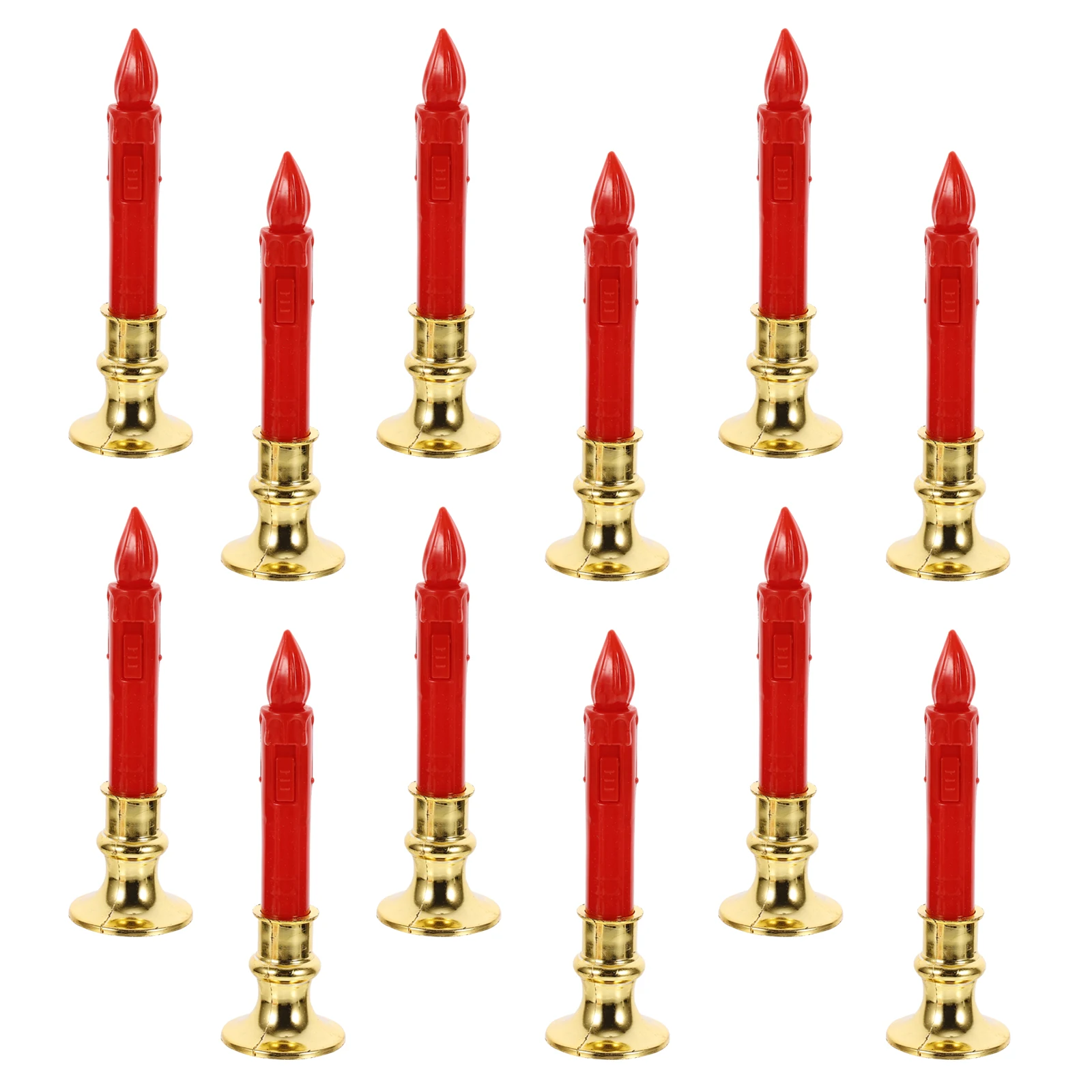 12 candele elettroniche a LED, finte cera senza fiamma, lampada calda, candele elettriche, decorazioni per la casa, regali, sicuri e durevoli