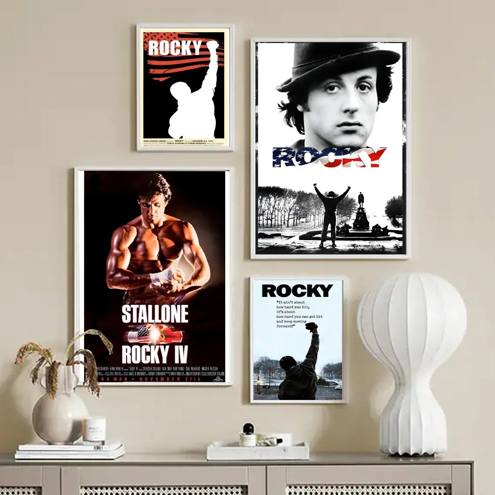 Classic Movie Balboa Boxing Bodybuilding Posters Stickers Living Room Bedroom Entrance Cafe Wall Art Decoration Painting