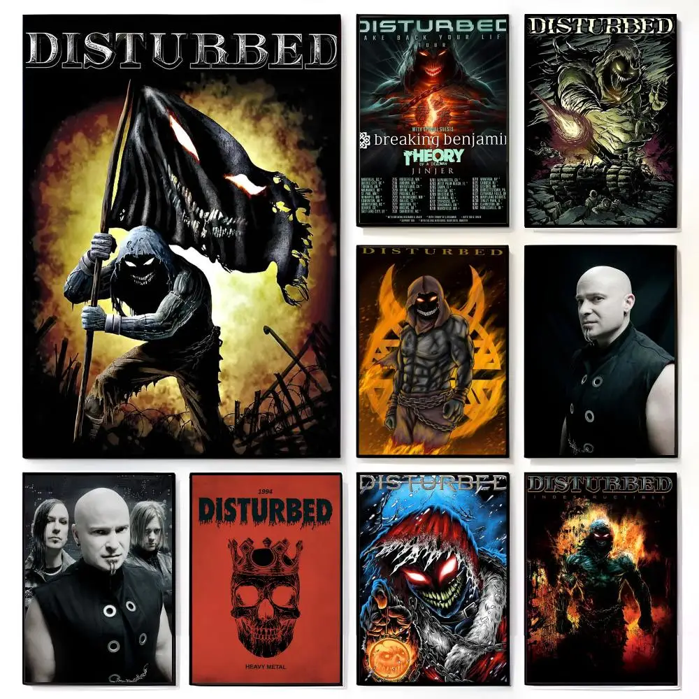 Rock Band D-DisturbedS Hot Poster American Film Mural Home Childrens Room Wall Decor Print