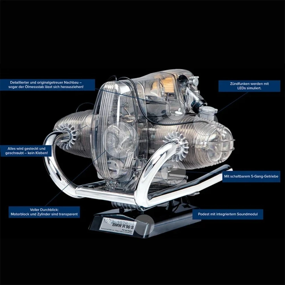 R90S – modèle de moteur de moto, échelle 1:3, Mini moteur de Simulation, Kit d'assemblage mobile, modèle de voiture, jouet électrique